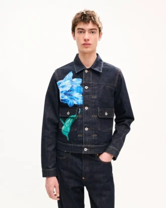 Kenzo チューリップ スリム プリーツ トラッカージャケット（日本製デニム）