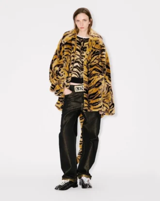 Kenzo タイガー フェイクファー オーバーサイズコート