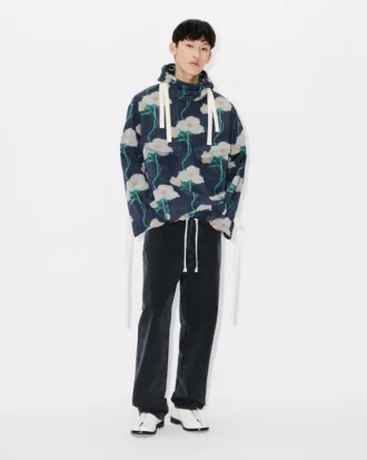 テクニカルタフタ素材の「Kenzo アーカイブ ローズ」ミリタリーパーカー