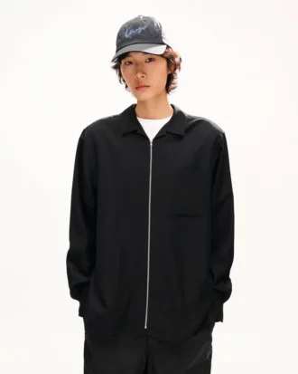 「Kenzo シグネチャー」ジップアップ オーバーサイズシャツ