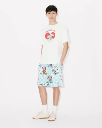 Kenzo カートゥーン コットン・シーサーカー ゴム入りショーツ