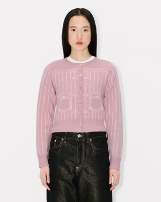 Kenzo トロンプ・ル・イール ウールコットン カーディガン
