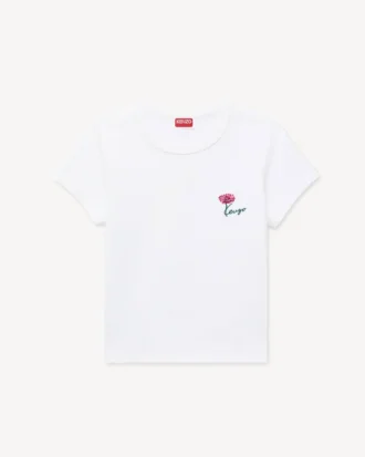 Kenzo チューリップ 刺繍入りコットンシャツ