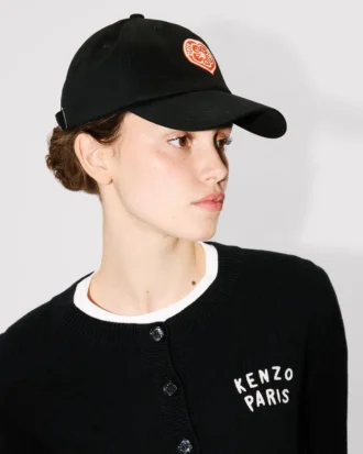 Kenzo ボケ ハート 刺繍入りコットンキャップ