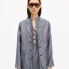 Kenzo チューリップ ウォッシュド ミックスリネンデニム ライトワークウェアジャケット