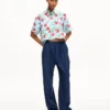 Kenzo チューリップ コットンポプリン製半袖シャツ
