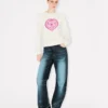 Kenzo ボケ ハート コットン スウェットシャツ