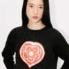 Kenzo ボケ ハート コットン スウェットシャツ