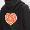 Kenzo ボケハート 刺繍入り コットン製 ジップアップフーディ