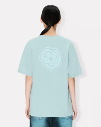 Kenzo「Boke Heart」刺繍入りルーズシャツ（コットン）