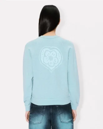 コットン製「Kenzo Boke Heart」刺繍スウェットシャツ