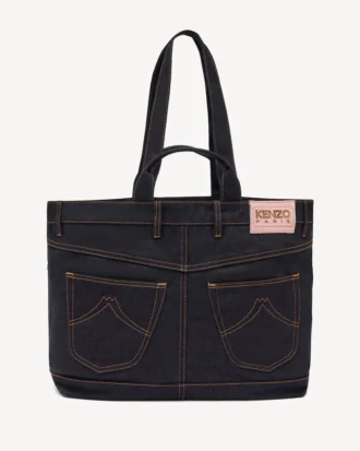Kenzo Five Pockets’ Denim-Like Twill Tote Bag