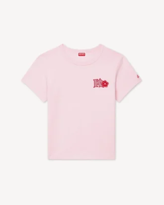 Kenzo Paris エンブレム刺繍入り コットン製 スモールフィットシャツ