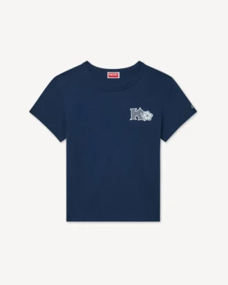 Kenzo Paris エンブレム刺繍入り コットン製 スモールフィットシャツ