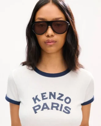 コットン製「Kenzo Paris エムブレム」シャツ