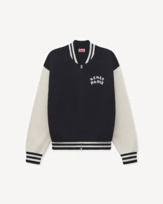 「Kenzo Paris エムブレム」 ミックスコットン バーシティカーディガン