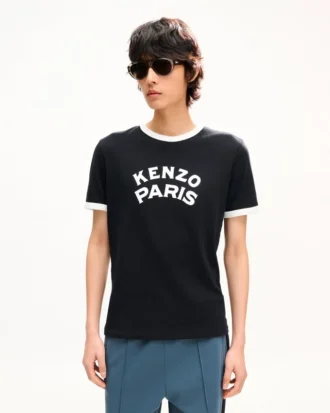 Kenzo Paris エンブレム スリムTシャツ（コットン）