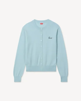 メリノウール製「Kenzo Signature」刺繍入りカーディガン
