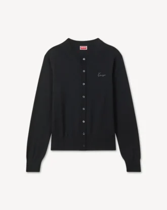 メリノウール製「Kenzo Signature」刺繍入りカーディガン