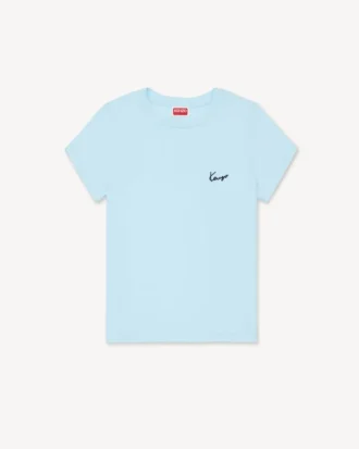 コットン製「Kenzo シグネチャー」刺繍Tシャツ