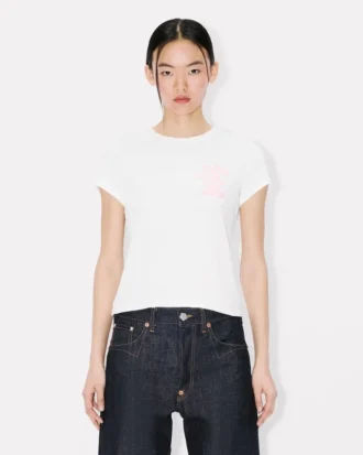 コットン製「Kenzo」カートゥーン刺繍Tシャツ