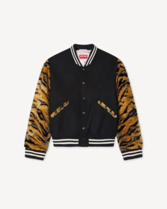 バージンウール製「Kenzo Tiger」ジェンダーレス・バーシティジャケット