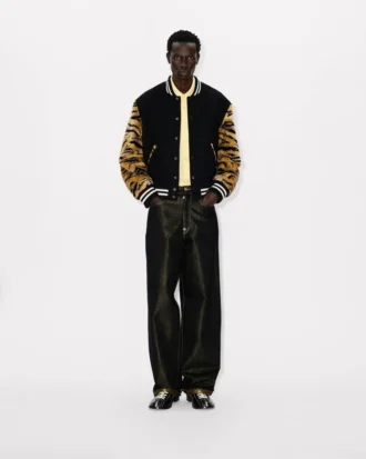 バージンウール製「Kenzo Tiger」ジェンダーレス・バーシティジャケット