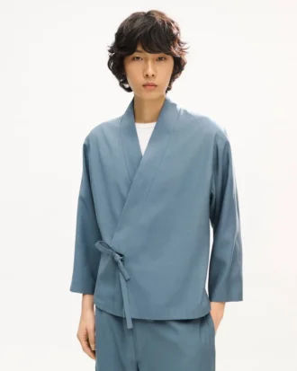 ビスコースとウールのキモノジャケット