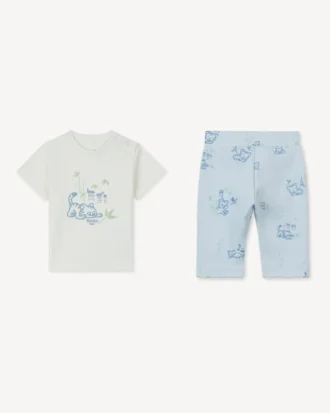 コットン製シャツ＆パンツセット