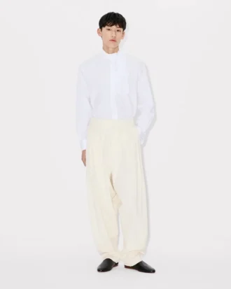 バージンウール製プリーツパンツ